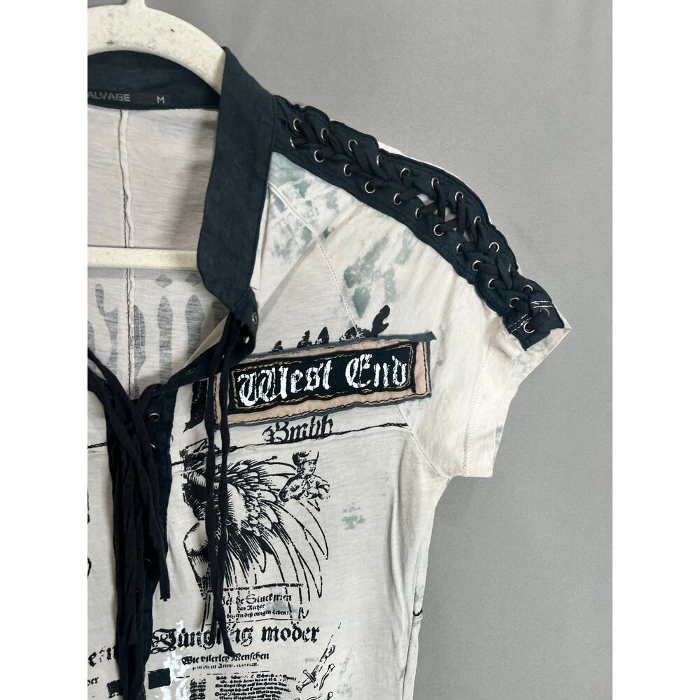 Salvage Womens Size M Y2K Mini Dress Goth Grunge Rocker Emo Dark Fairy Edgy - Picture 10 of 16